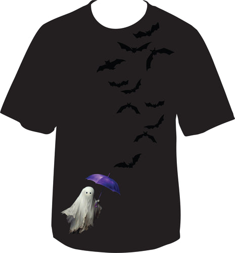 Kids T-Shirts Ghost with balloon and bats