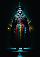GREETING CARD - MAGICIAN SKELETON