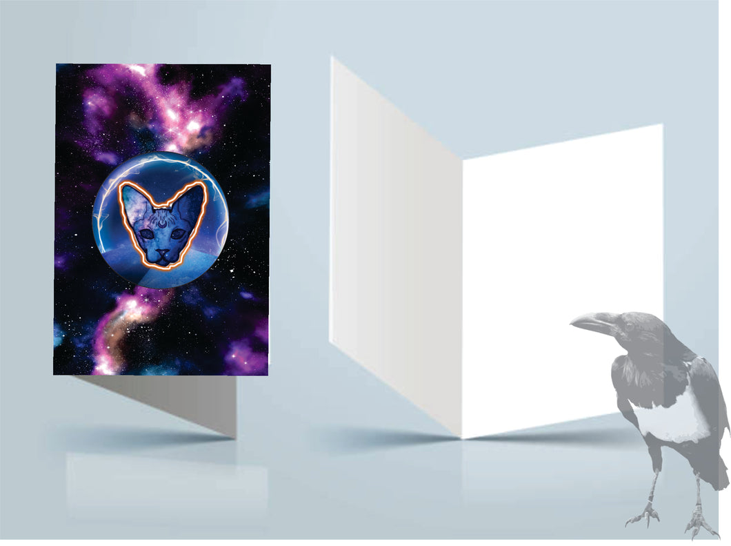 Greeting cards Galaxy cat