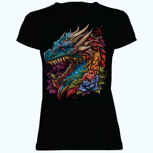 T-SHIRT Dragon print colourful