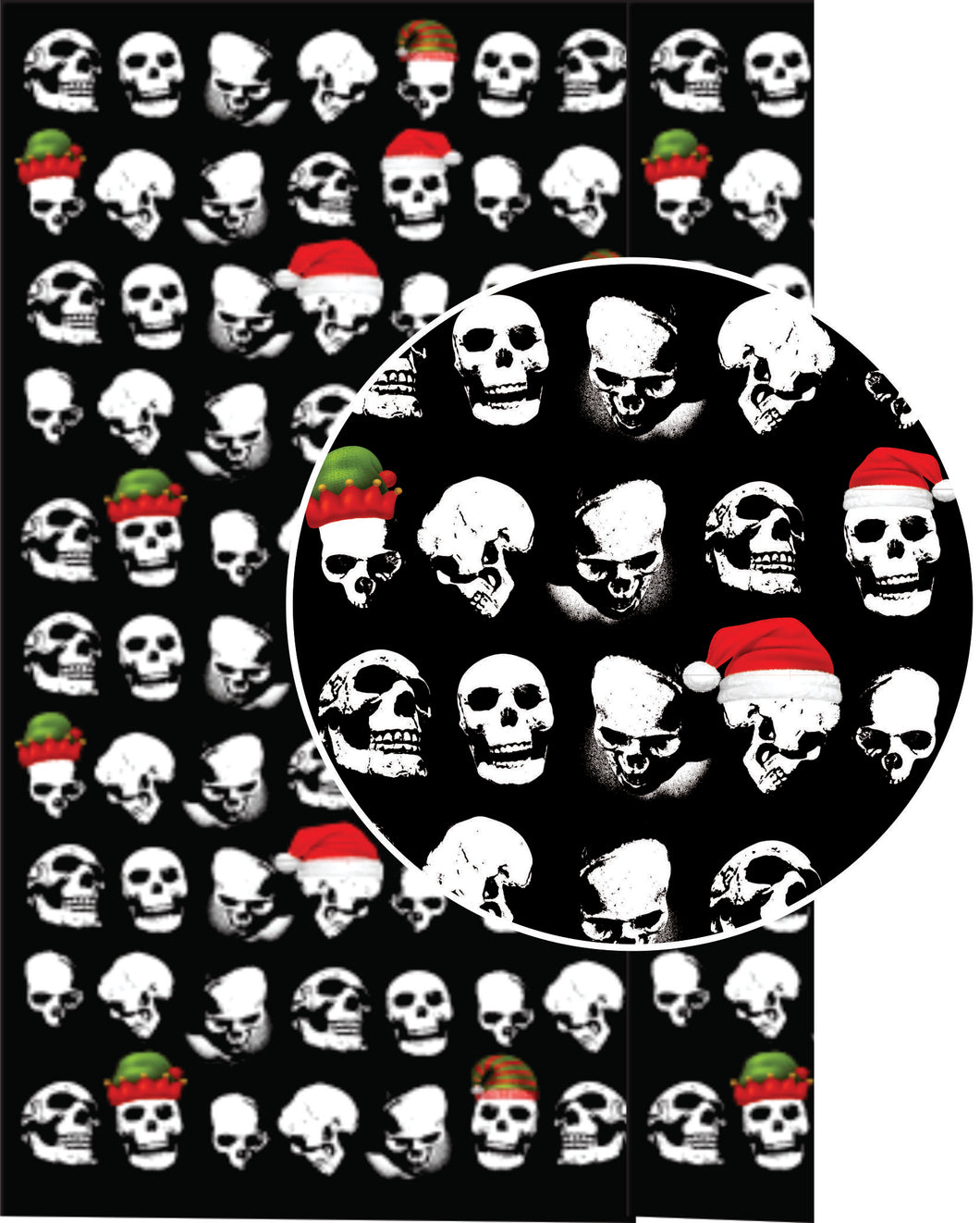 WRAPPING PAPER: CHRISTMAS SKULLS