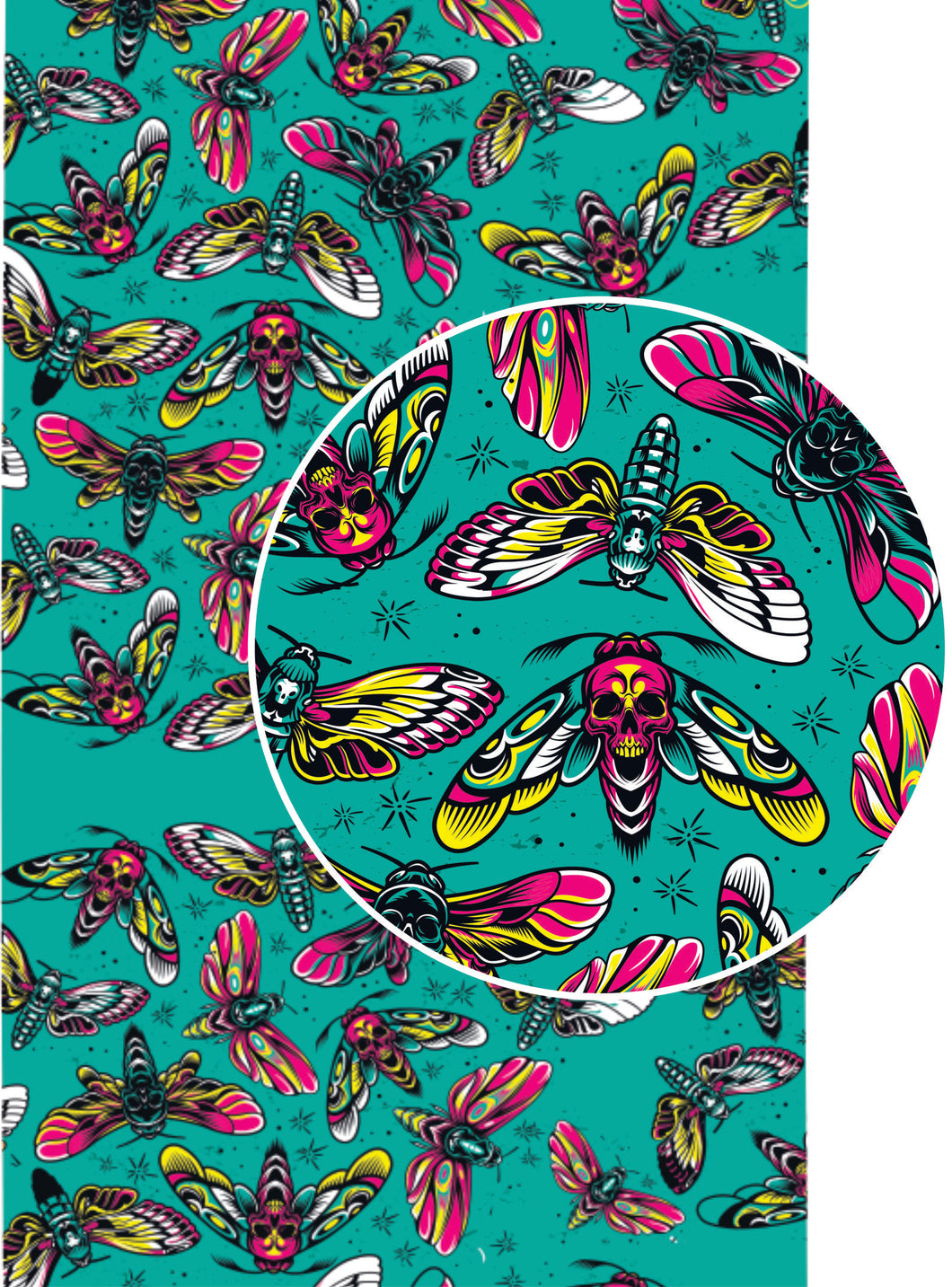WRAPPING PAPER: DEATH MOTH TURQUOISE