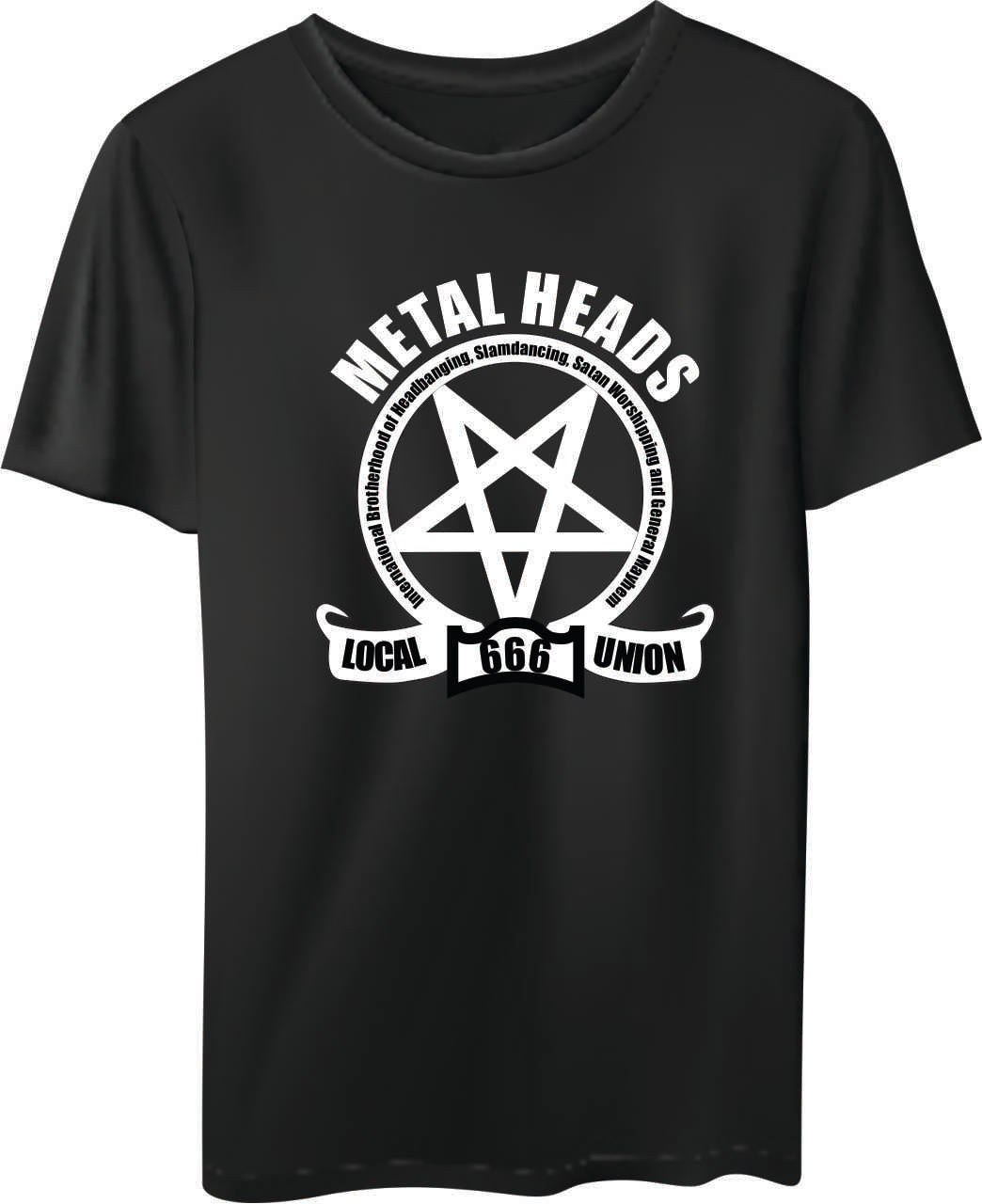T-SHIRT: Metal Heads Pentagram