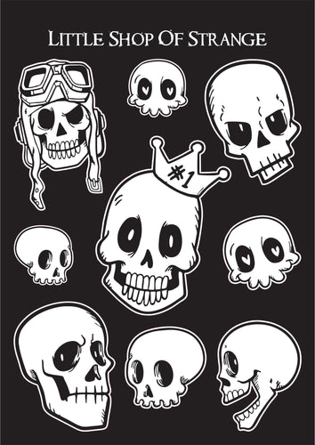 STICKERS: Skull Pack 4