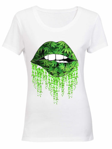 T-SHIRT: Weed Lips