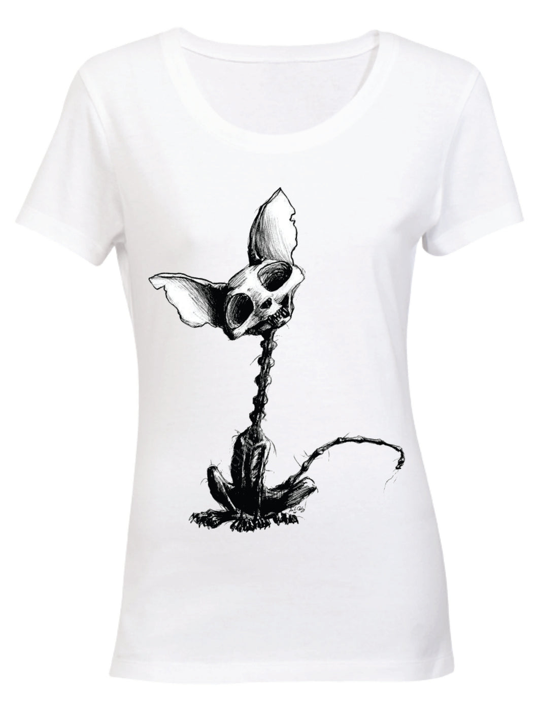 T-SHIRT: Cat Skeleton