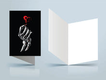Greeting Card Skeleton Hand Heart