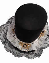 STEAMPUNK: White steampunk Tophat