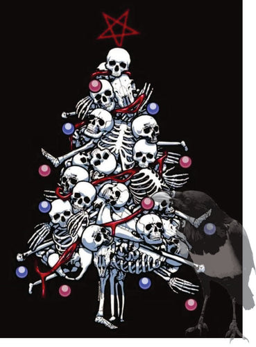 Greeting card - Christmas skeleton tree