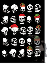 Greeting card - Christmas skulls